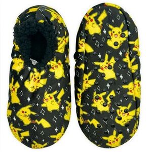 Pokemon Men's Fuzzy Babba Slipper Socks, 1-Pack, Sizes M/L & L/XL